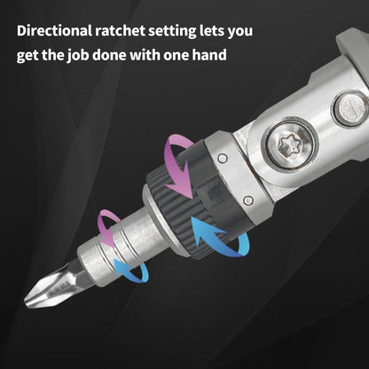Ratcheting Screwdriver, Ratcheting Screwdriver Set, 10-in-1 Multi Bit Screwdriver, 180-Degree Adjust V1192-AZ-W-3994
