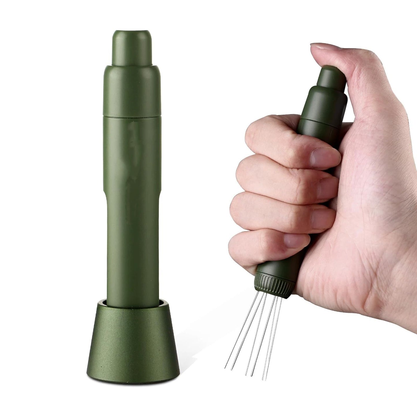 Retractable Espresso Stirrer Tools for Barista, Magnetic Espresso Distribution Tool with Stainless Steel V1192-AZ-W-3995