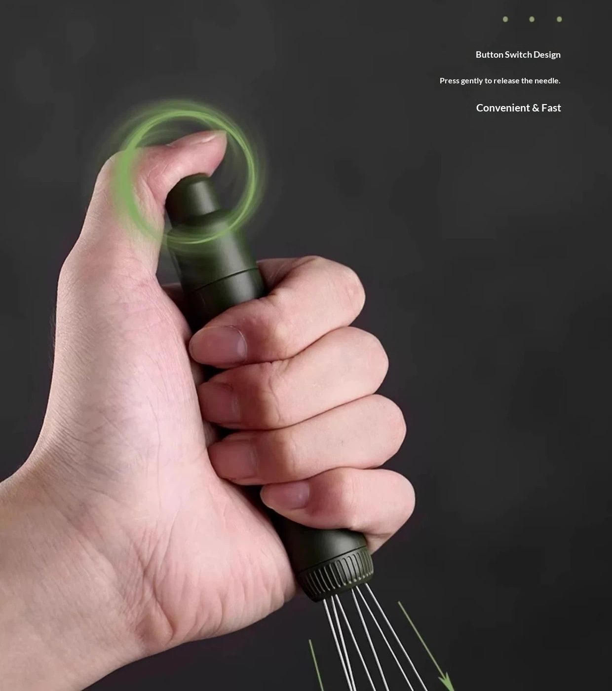 Retractable Espresso Stirrer Tools for Barista, Magnetic Espresso Distribution Tool with Stainless Steel V1192-AZ-W-3995