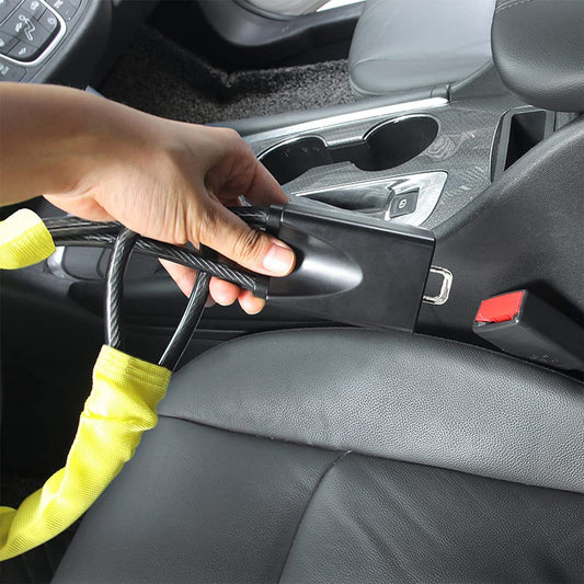 Steering Wheel Lock Seat Belt Lock Universal Anti Theft Car Device Car Lock Car Theft Prevention with 2 Keys V1192-AZ-W-3998