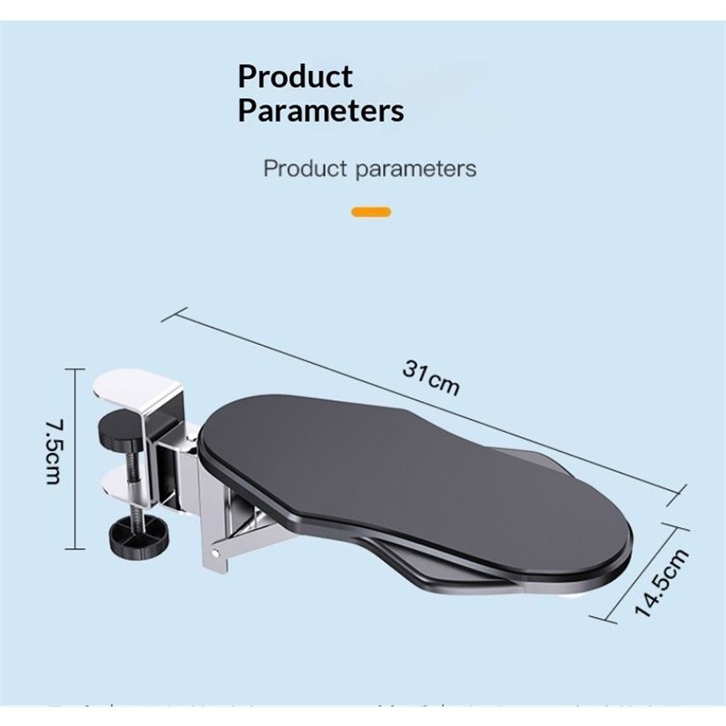 Computer Adjustable Ergonomic Arm Rest for Desk, 180 degrees Rotating and 90 degrees Folding Arm Support, V1192-AZ-W-4000
