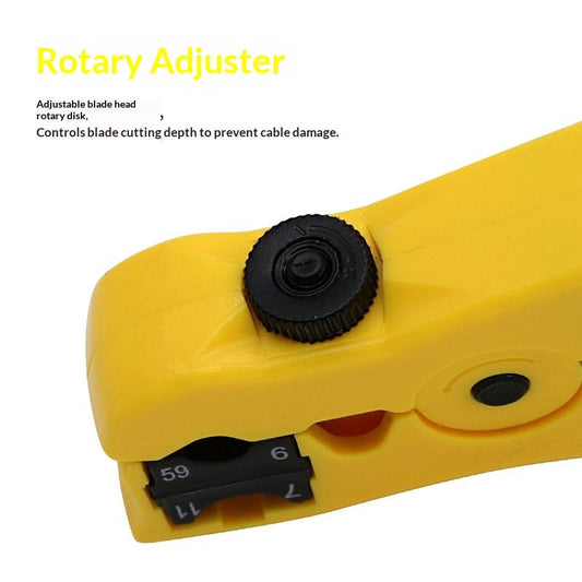 All-In-One Stripping Tool Universal Cable Wire Stripper, Coaxial Cable andWire Cutting Tool Multifunction V1192-AZ-W-4001