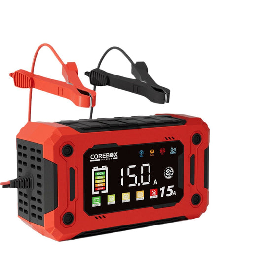 15-Amp Battery Charger, 12V Lithium iron phosphate battery Car Battery Charger Trickle Charger Smart Battery V1192-AZ-W-4012