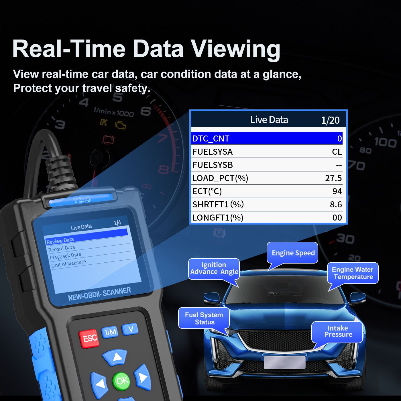 obd2 Scanner Diagnostic Tool Car Accessories Check Engine Code Reader with Reset for Cars Professional V1192-AZ-W-4013
