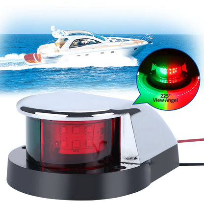 2pcs LED Boat Navigation Light Red and Green LED Marine Navigation Light Boat Bow Light for Pontoon and Small V1192-AZ-W-4016