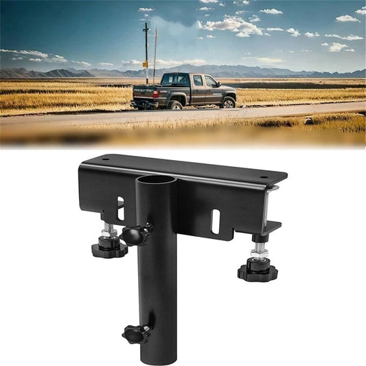 Truck Flag Pole Mount Kits, No Drilling Universal Truck Flagpole Holder fits Up to 1.2" Pole, 1 Pack（black）