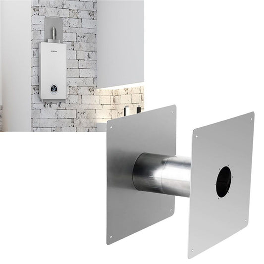 2.36'' Stainless Steel Vent Wall Thimble for Indoor Gas Water Heater Thickening Stainless Steel Vent Wall Thimble,for Indoor Gas Tankless Water Heater,Ideal for Home Heating and Bathroom Setups