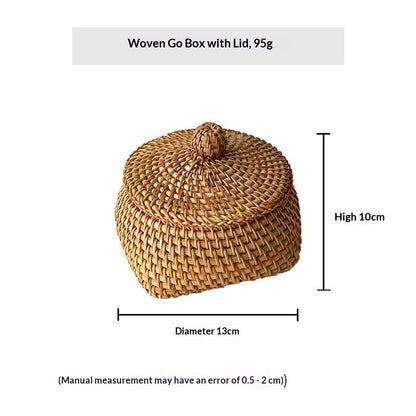 Ordinary rural rattan covered storage box, multi-purpose willow tray, square, handmade, Bohemian style