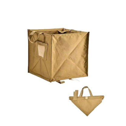 Throw Line Cube Bag - Easy Folding Arborist Throw Line Storage Portable Climbing Rope Organizer Box for Tree Work Outdoor Rope Accessories, khaki