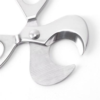 Cigar Scissors Cutter,Stainless Steel Guillotine Double Blade Straight Cut Scissors (Silver) for Cigars