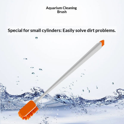 2 PCS Small Aquarium Cleaning Tool, Algae Scraper for Fish Tank, Long Handle Aquarium Brush, Fish Tank V1192-AZ-W-9023