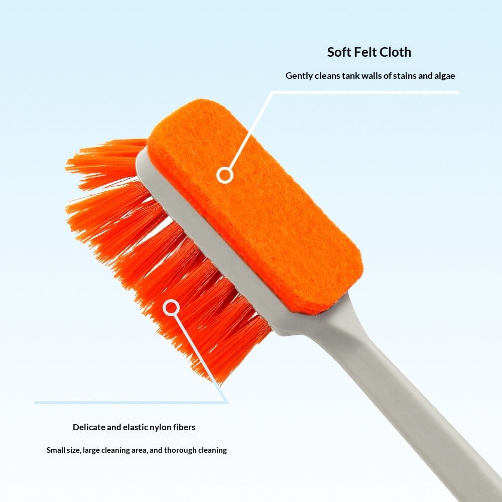 2 PCS Small Aquarium Cleaning Tool, Algae Scraper for Fish Tank, Long Handle Aquarium Brush, Fish Tank V1192-AZ-W-9023