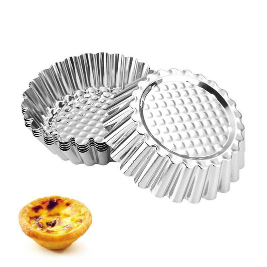 20 Packs Cupcake Mold, 3inch Stainless Steel Mini Pie Tartlet Cupcake Cake Muffin Mold Tin Pan Baking Tool V1192-AZ-W-9024