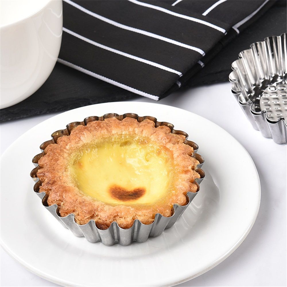 20 Packs Cupcake Mold, 3inch Stainless Steel Mini Pie Tartlet Cupcake Cake Muffin Mold Tin Pan Baking Tool V1192-AZ-W-9024