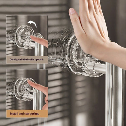 Waterproof Suction Cup Handle, Suction Cup Door Handle for Bathroom and Kitchen Cabinet Drawer (Transparet V1192-AZ-W-9025