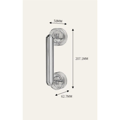 Waterproof Suction Cup Handle, Suction Cup Door Handle for Bathroom and Kitchen Cabinet Drawer (Transparet V1192-AZ-W-9025