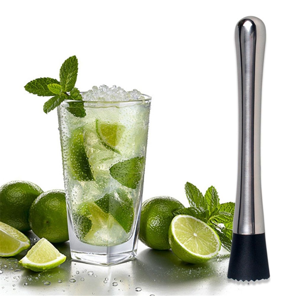 2 pack 8 Inch Stainless Steel Muddler for Cocktails, Long Handle Durable Material, Bar Tool for Making Mojito V1192-AZ-W-9031