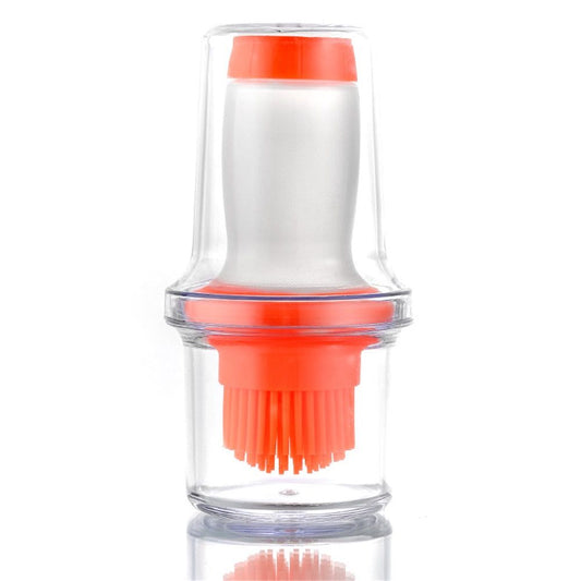 2 Pack Silicone Pressing Oil Bottle Brush with Lid Baking Sauce Bottle Salad Dressing Bottle Barbecue Sauce V1192-AZ-W-9038