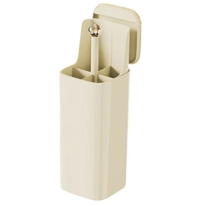 Makeup Brush Holder with Lid,4 Slots Makeup Brush Organizer,Automatic Lifting Makeup Cosmetics Organizer,for V1192-AZ-W-9043