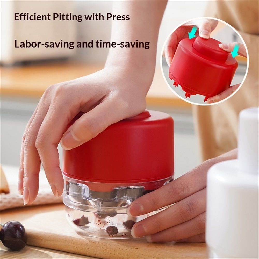 2 pack Heavy-Duty 7-in-1 Olive and Cherry Pitters Corer Tool with Space-Saving Lock Design, Multi-Function V1192-AZ-W-9044