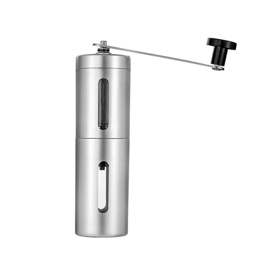 Manual Coffee Grinder - From Extra Course to Ultra Fine Grind, High Grade Conical Ceramic Burr Mill, Brushed V1192-AZ-W-9048