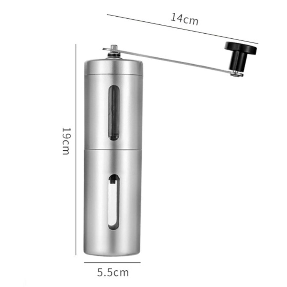 Manual Coffee Grinder - From Extra Course to Ultra Fine Grind, High Grade Conical Ceramic Burr Mill, Brushed V1192-AZ-W-9048