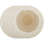 Dining Placemats Set of 4 | linen-cotton Table Mat - 14 in Diameter | Handmade Style for Dinner Plates V1192-AZ-W-9049
