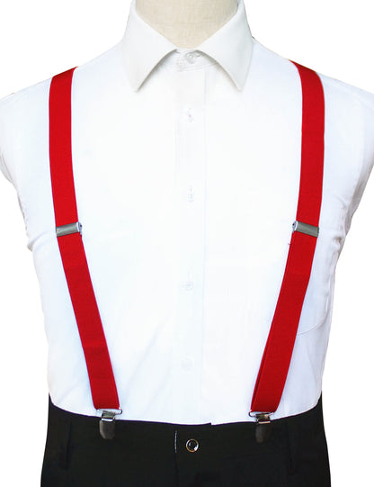 2 pack Women's Suspenders Clips Adjustable Elastic Band Y Shaped Suspender, Suspender with 3 Strong Clips V1192-AZ-W-9052