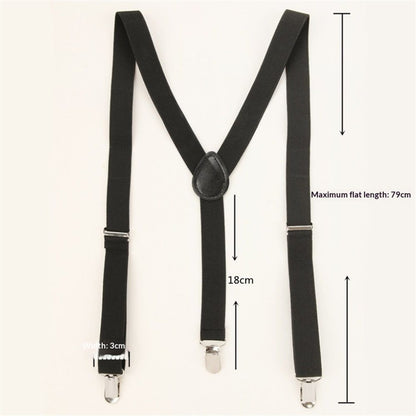 2 pack Women's Suspenders Clips Adjustable Elastic Band Y Shaped Suspender, Suspender with 3 Strong Clips V1192-AZ-W-9052
