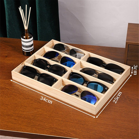 Sunglass Organizer,Glasses Organizer,8-Slot Sunglasses Tray for Drawer, Men's/Women's Sunglasses Box, Glasses V1192-AZ-W-9053