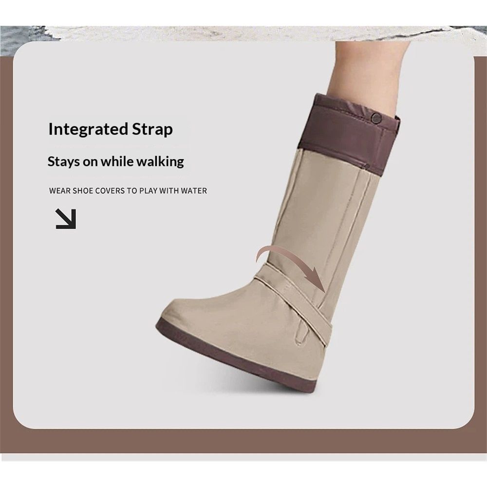 Waterproof Rain Boot Shoe Covers Reusable for Motorcycle Riding with Zipper Non-Slip Foldable Men Women Rain V1192-AZ-W-9054
