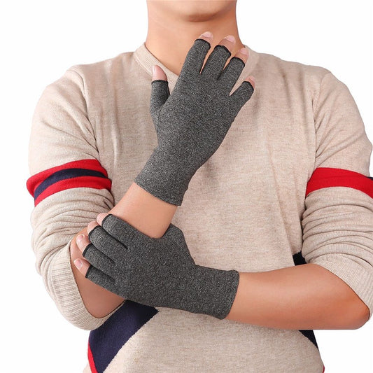 1 Pair Original Arthritis Compression Gloves for Women & Men - Fingerless Hand Support for Arthritis Pain, V1192-AZ-W-9056