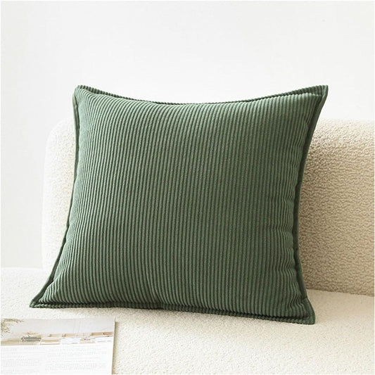 Couch Throw Pillows Covers 18x18 Inch Set of 4,Green Corduroy Decorative Cushion Case,Rustic Fun Living Room V1192-AZ-W-9057