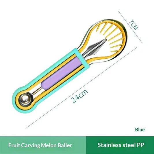 2 PCS Melon Baller Scoop Set, 4 in 1 Stainless Steel Stainless Steel Fruit Tool Set, Fruit Carving Tools for V1192-AZ-W-9066