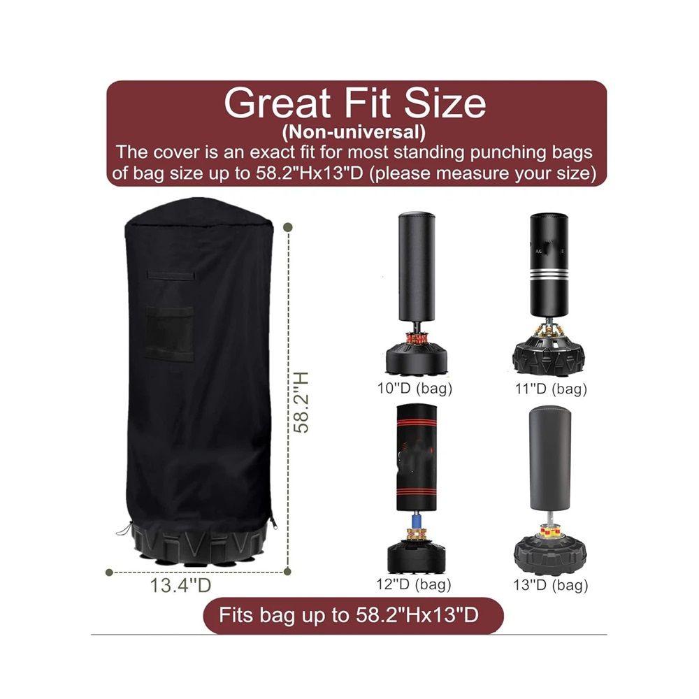 Freestanding Punching Bag Protective Cover, Adjustable Thickened Heavy Duty, Waterproof for Outdoor V1192-AZ-W-9068