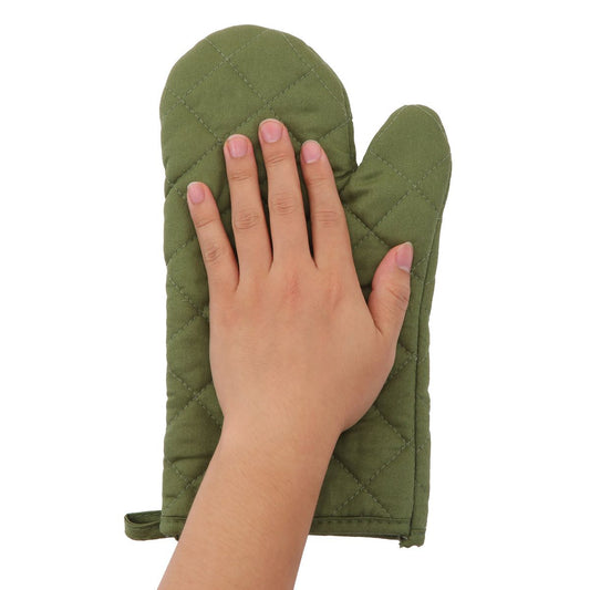Oven Mitts and Pot Holders 4 pcs Set,High Heat Resistant 500 Degree Extra Thicken Long Kitchen Cotton Oven V1192-AZ-W-9070