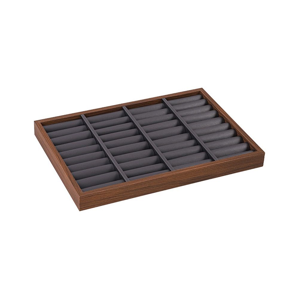 Solid Wood Jewelry Tray Ring Earring Display Showcase Jewelry Organizer,with Ring Holder Ring Box(Only V1192-AZ-W-9078