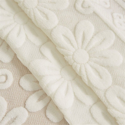 Lace Tablecloth Exquisite Embroidery Floral, Tablecloth with Wavy Openwork,Tablecloths for Wedding V1192-AZ-W-9080