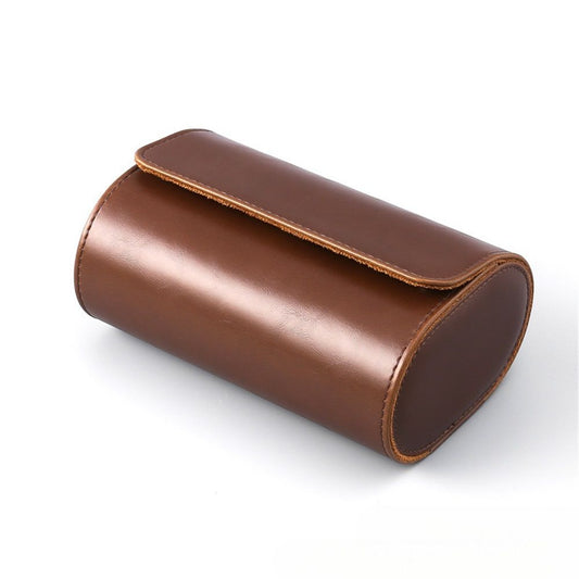 Watch Travel Case for Men & Women, 2 Slot Watch Roll , Portable Watch Roll Organizer with Removable Pillows, V1192-AZ-W-9086
