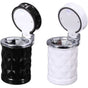 2 pack Auto Car Ashtray Portable with LED Light Ashtray Smokeless Smoking Stand Cylinder Cup Holder (Black V1192-AZ-W-9090