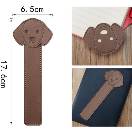6 Pieces Faux Leather Dog Bookmarks PU Animal Puppy Bookmarks Handmade Personalized Reading Page Markers for V1192-AZ-W-9093