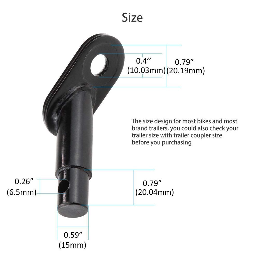 2 pack Bike Trailer Hitch Connector Coupler Bicycle Adapter for Children's Trailers,Cargo and Pet Bicycle V1192-AZ-W-9102