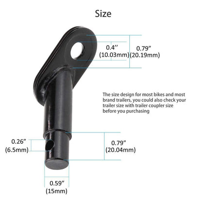 2 pack Bike Trailer Hitch Connector Coupler Bicycle Adapter for Children's Trailers,Cargo and Pet Bicycle V1192-AZ-W-9102