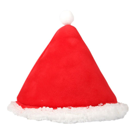 Cat Bed Christmas Hat Cat Tent House Self-Warming Comfortable Triangle Pet Xmas Dog Cave in Winter (Red) V1192-AZ-W-9109