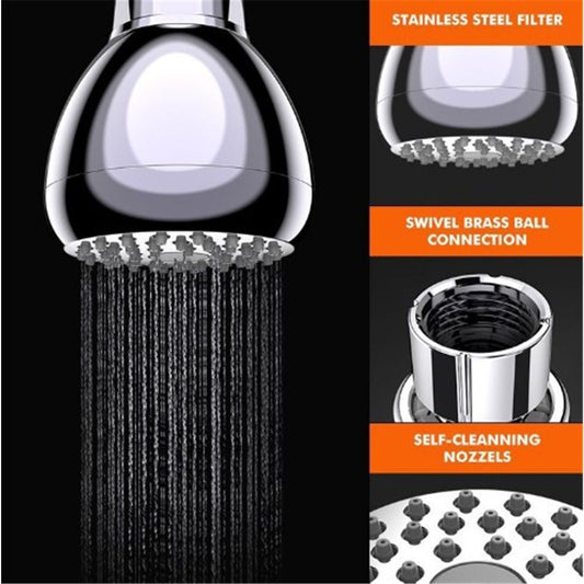 High Pressure Shower Heads, 2 PCS Showerheads 3 Inches with 360 Rotation and Nozzles for Strong Spray V1192-AZ-W-9110