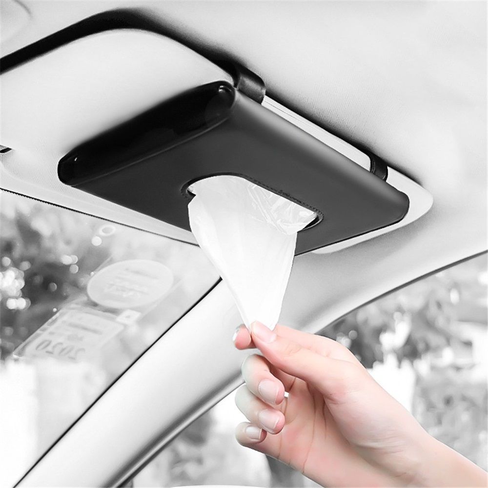 2 pack Car Visor Tissue Holder, Sun Visor Napkin Holder Backseat Tissue Case, Premium Car Tissue Box for car, V1192-AZ-W-9113