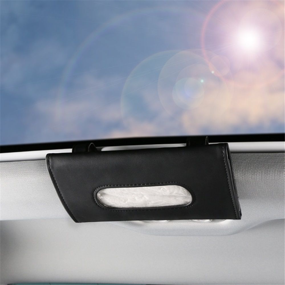 2 pack Car Visor Tissue Holder, Sun Visor Napkin Holder Backseat Tissue Case, Premium Car Tissue Box for car, V1192-AZ-W-9113