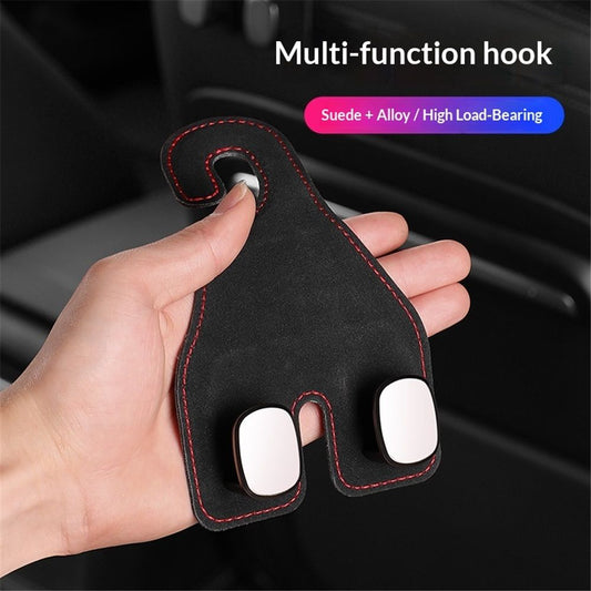 Car Seat Headrest Hooks - 2 Pack Universal Car Purse Hook, Car Bag Purse Holder with Double Hooks for V1192-AZ-W-9114