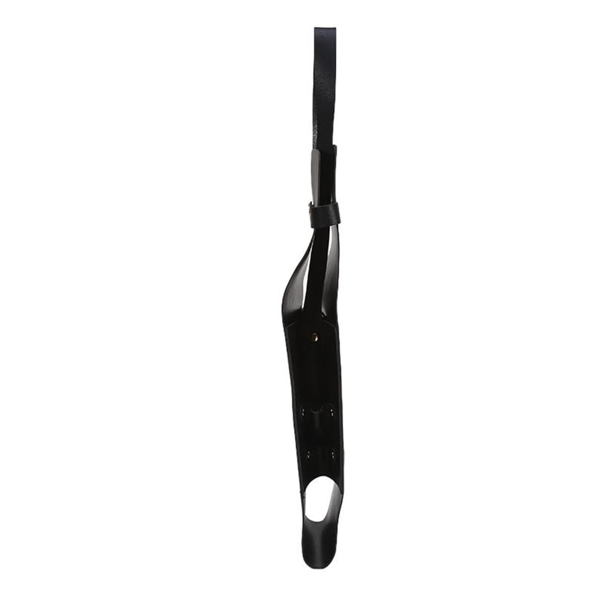Single Bottle Wine Riveted Carrier, Handmade from Leather, for Wedding, Birthday, Party and Holiday - black V1192-AZ-W-9116