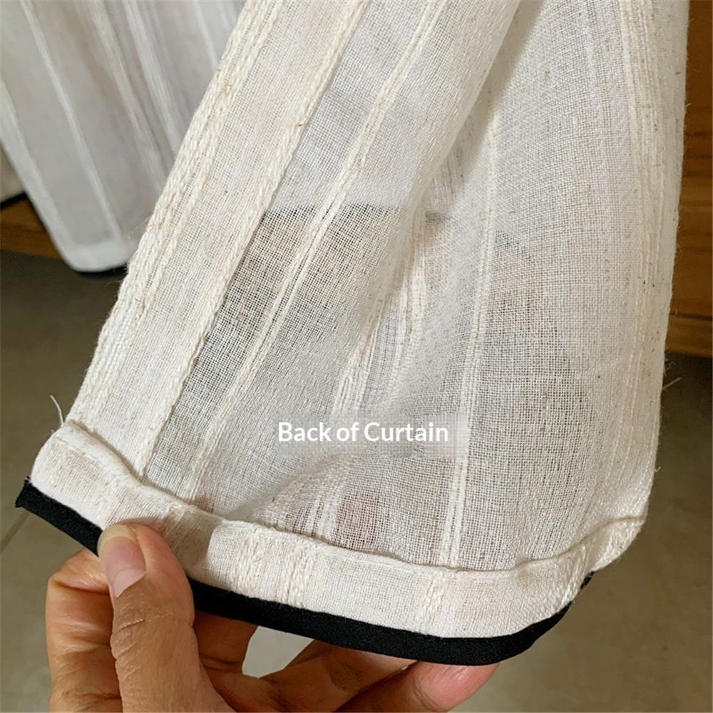 Kitchen Curtains for Small Window,Cafe Curtains 59 Inch Length,Striped Kitchen Pinch Pleat Curtain for Half V1192-AZ-W-9120